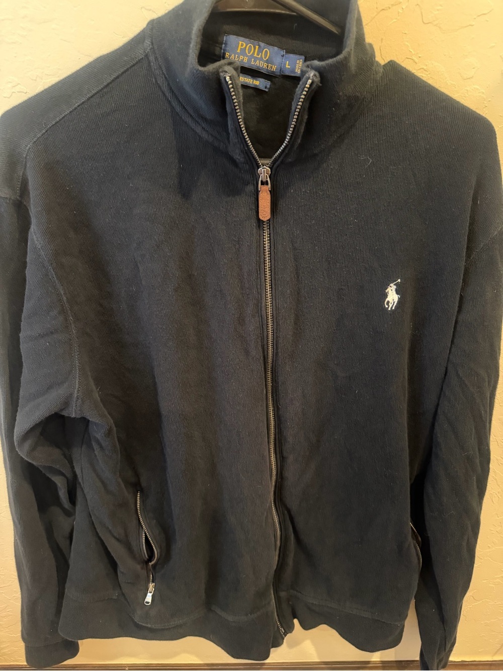 Polo by Ralph Lauren Men's black Full-Zip Sweater size large - Picture 4 of 8